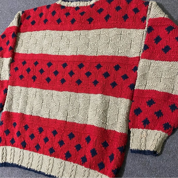 Vintage Gant The Rugger Hand Knit Pullover Sweater 100% Cotton Size Medium - Picture 6 of 6
